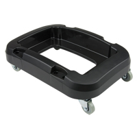 Recycling & Waste Receptacle Dolly, Polypropylene, Black, Fits: 17-1/4" x 12-1/2" JH483 | TENAQUIP