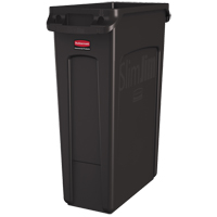 Rubbermaid 1956187 Slim Jim&reg; Vented Containers, Polyethylene, 23 US gal.