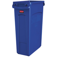 Rubbermaid 1956185 Slim Jim&reg; Vented Containers, Bulk, Polyethylene, 23 US gal.