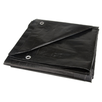  JI336 Tarp, Light Industrial Duty, Black, 30' x 50' x 8 mils