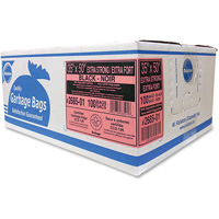 Ralston 268501 Industrial Garbage Bags, X-Strong, 50" W x 35" L, 1.17 mils, Black
