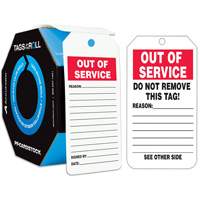 Accuform NMC TAR714 Safety Tags By-The-Roll, Cardstock, 3" W x 6-1/4" H, English