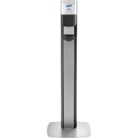 Purell 7316-DS-SLV Messenger ES6 Silver Panel Floor Stand with Dispenser