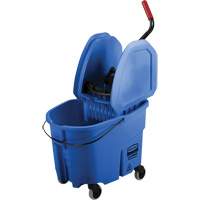 Rubbermaid FG757888BLUE WaveBrake&reg; Mop Bucket & Wringer Combo Pack, Down Press, 8.75 US Gal.(35 Quart), Blue
