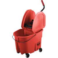 Rubbermaid FG757888RED WaveBrake&reg; Mop Bucket & Wringer Combo Pack, Down Press, 8.75 US Gal.(35 Quart), Red