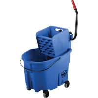 Rubbermaid FG758888BLUE WaveBrake&reg; Mop Bucket & Wringer Combo Pack, Side Press, 8.75 US Gal.(35 Quart), Blue