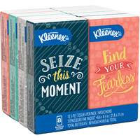 Kleenex<sup>®</sup> Facial Tissue Pocket Pack, 3 Ply, 8.3" L x 8.6" W, 10 Sheets/Box JL019 | TENAQUIP