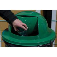 Vestil TRASH-TOP-GN Couvercle pour baril &agrave; d&eacute;chets, Couvercle bomb&eacute;, M&eacute;tal, Convient aux contenants 23-1/2" dia.