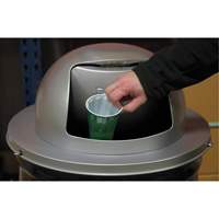 Vestil TRASH-TOP-ZGY Couvercle pour baril &agrave; d&eacute;chets, Couvercle bomb&eacute;, M&eacute;tal, Convient aux contenants 23-1/2" dia.
