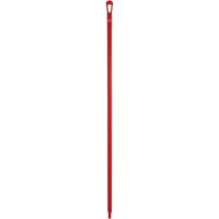 Vikan 29624 Ultra Hygiene Handle, Broom/Scraper/Squeegee, Red, Ergonomic, 59" L