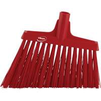 Vikan 29144 Angle Broom Head, X-Coarse Bristles, 12", Polyester, Red