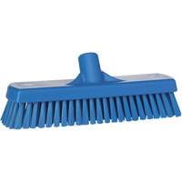 Vikan 70603 Brosse &agrave; r&eacute;curer pour planchers et murs, Crins Ferme, 12", Polyester, Bleu