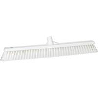 Vikan 31945 Balai-brosse &agrave; soies combin&eacute;es, Crins Cors&eacute;/Fin, 24", Polyester, Blanc