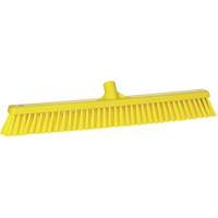 Vikan 31946 Combo Bristle Push Broom, Coarse/Fine Bristles, 24", Polyester, Yellow