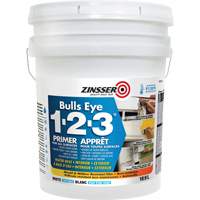 Zinsser Z02010 Bulls Eye 1-2-3&reg; Water-Base Primer, 18.9 L, Pail, White