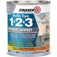 Zinsser 201746 Bulls Eye 1-2-3&reg; Water-Base Primer, 946 ml, Can, Grey