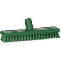 Vikan 70412 Brosse lave-pont aliment&eacute;e en eau, Crins Extra-ferme, 10-3/4", Polyester, Vert