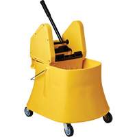 M2 Professional BW-D2633-YE Ensemble de seau pour vadrouille et essoreuse Champ, Pression vers le bas, 7,5 gal. US (30 pintes), Jaune