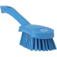 Vikan 41923 Brosse &agrave; r&eacute;curer avec manche courte, Soies Ferme, Longueur de 10", Bleu