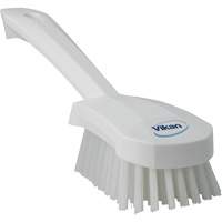 Vikan 41925 Brosse &agrave; r&eacute;curer avec manche courte, Soies Ferme, Longueur de 10", Blanc