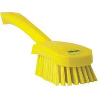 Vikan 41926 Brosse &agrave; r&eacute;curer avec manche courte, Soies Ferme, Longueur de 10", Jaune