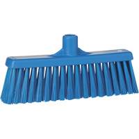 Vikan 31663 Upright Broom Head, Medium Bristles, 12", Polyester, Blue