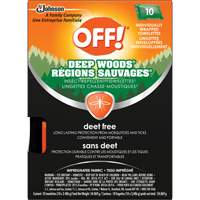 SC Johnson 10062300002624 OFF! Deep Woods&reg; Insect Repellent, DEET Free, Towelette, 34.869 g