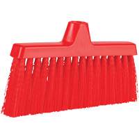 Vikan 310114 ColorCore Angle Head Broom, Medium Bristles, 10", Polypropylene, Red