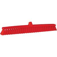 Vikan 316314 ColorCore Push Broom, Fine Bristles, 24", Polypropylene, Red