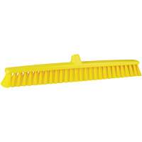 Vikan 316316 ColorCore Push Broom, Fine Bristles, 24", Polypropylene, Yellow