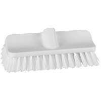 Vikan 366215 Brosse &agrave; angle double ColorCore pour surfaces hautes et basses, Soies Ferme, Longueur de 10", Blanc