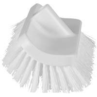 Vikan 366215 Brosse &agrave; angle double ColorCore pour surfaces hautes et basses, Soies Ferme, Longueur de 10", Blanc