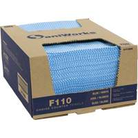 Hospeco N-F110QCB Chiffons de choix pour comptoir SaniWorks, Bleu/Blanc