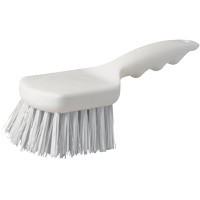 M2 Professional BRP-210WS-WH Short Handle Pot Brush, 9" L, Polypropylene Bristles, White