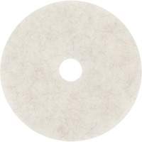 3M F-3300-NBW-17 Natural Blend Pad, 17", Burnishing, White