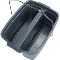 Dual Compartment Bucket, 4.75 US Gal. (19 qt.) Capacity, Grey JN504 | TENAQUIP