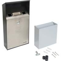 Produits de sécurité Zenith JN620 Cendrier, Montage mural, Acier inoxydable, Capacit&eacute; 1 Litre, Hauteur 11-4/5"