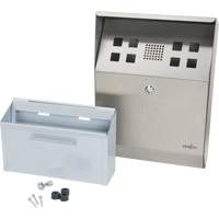 Produits de sécurité Zenith JN620 Cendrier, Montage mural, Acier inoxydable, Capacit&eacute; 1 Litre, Hauteur 11-4/5"