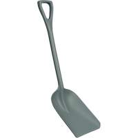 Vikan 698188 One-Piece Shovel, 10" x 14" Blade, 37-1/2" Length, Plastic, Grey