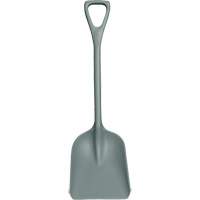 Vikan 698188 One-Piece Shovel, 10" x 14" Blade, 37-1/2" Length, Plastic, Grey