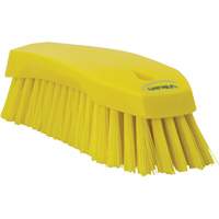 Vikan 38906 Large Angled Hand Brush, Stiff Bristles, 8" Long, Yellow