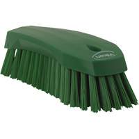 Vikan 38902 Large Angled Hand Brush, Stiff Bristles, 8" Long, Green