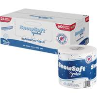 Sunset Converting Corporation BTS60024 Snow Soft Premium Toilet Paper, 2 Ply, 600 Sheets/Roll, 145' Length, White
