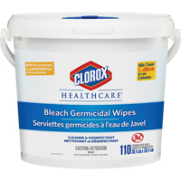 Clorox 55500013098 Healthcare&reg; Disinfecting Bleach Wipes, 110 Count