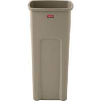 Rubbermaid FG356988BEIG Conteneur carr&eacute; Untouchable, Plastique, 23 gal. US
