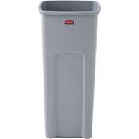 Rubbermaid FG356988GRAY Untouchable&reg; Square Container, Plastic, 23 US gal.