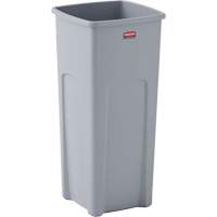 Rubbermaid FG356988GRAY Untouchable&reg; Square Container, Plastic, 23 US gal.