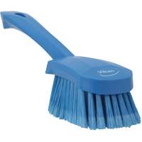Vikan 41943 Short-Handled Washing Churn Brush, Soft Bristles, 10" Long, Blue