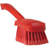Vikan 41944 Short-Handled Washing Churn Brush, Soft Bristles, 10" Long, Red