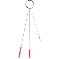 Vikan 53624 Small Diameter Brush Set, Soft Bristles, Red